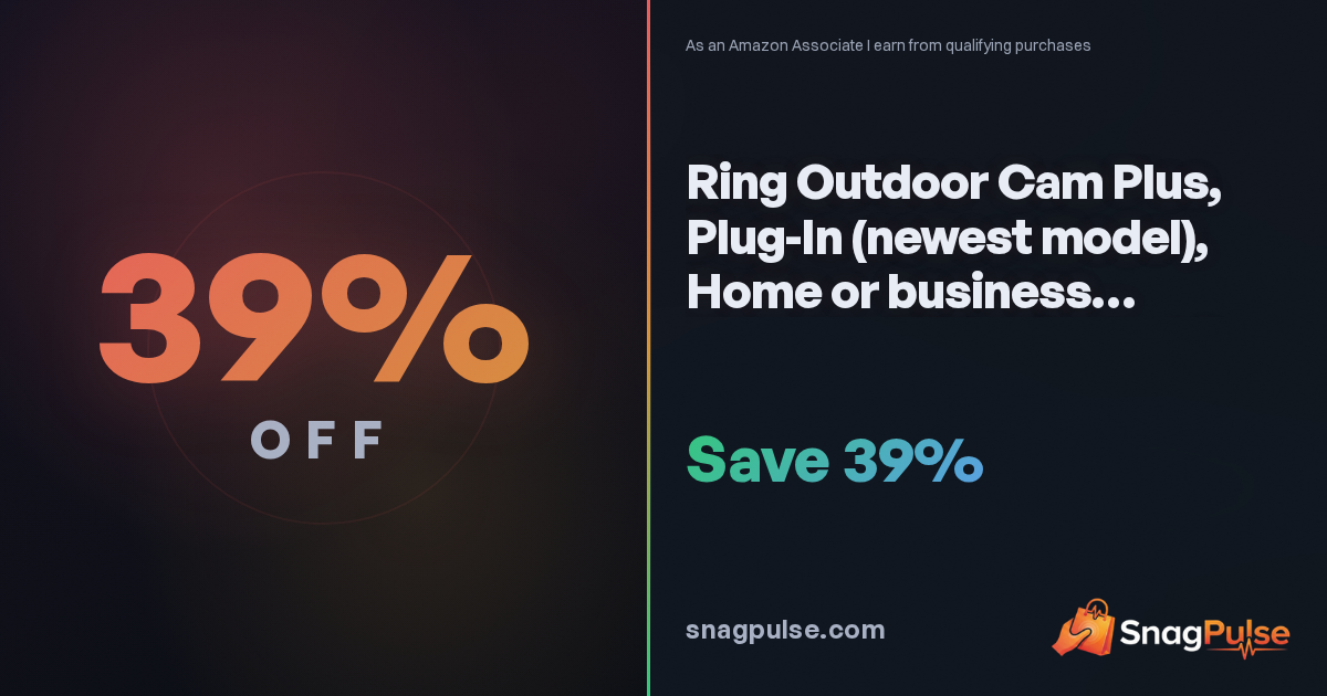 Ring Outdoor Cam Plus 2-Pack Deal: 39% Off