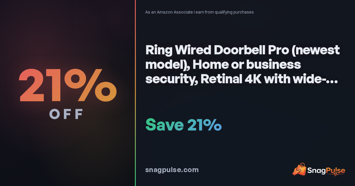Ring Wired Doorbell Pro Deal: 21% Off