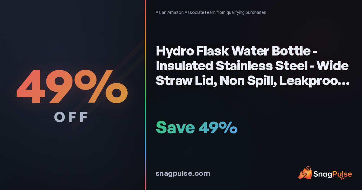Hydro Flask 40 oz Wide Straw Lid Deal: 49% Off