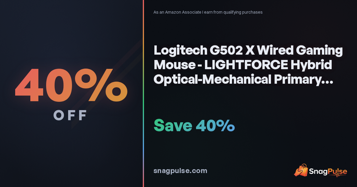 Logitech G502 X Gaming Mouse Deal: 40% Off