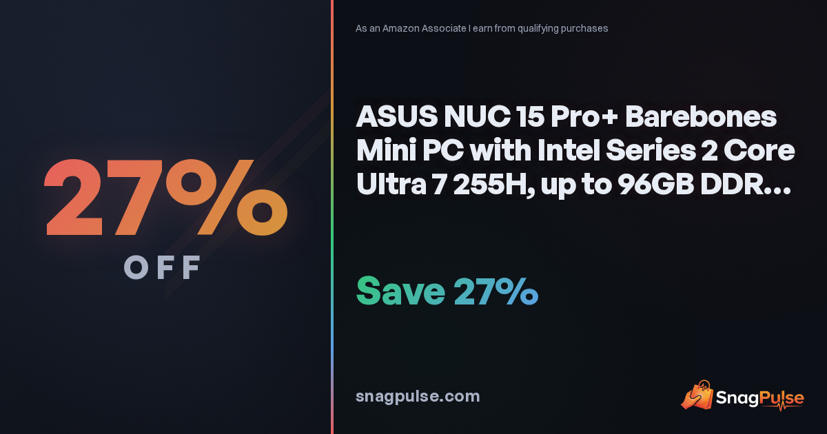 ASUS NUC 15 Pro+ Mini PC Deal: 27% Off Now