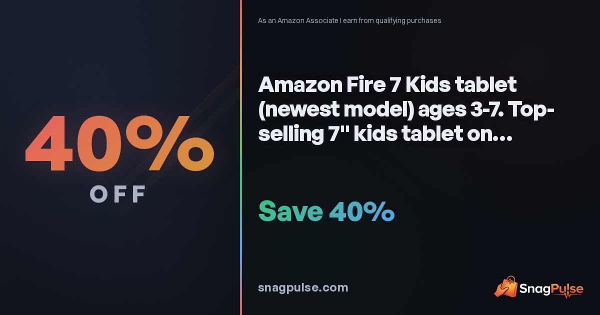 Amazon Fire 7 Kids Tablet Deal: 40% Off Now