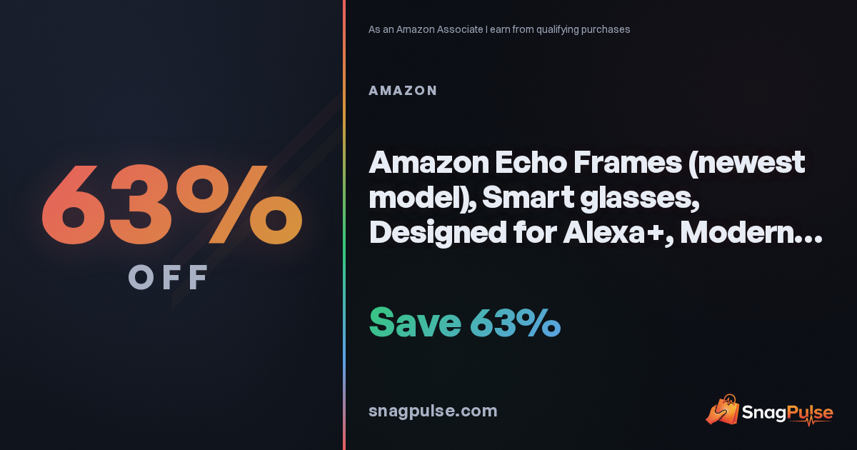 Amazon Echo Frames Smart Glasses Deal: 63% Off