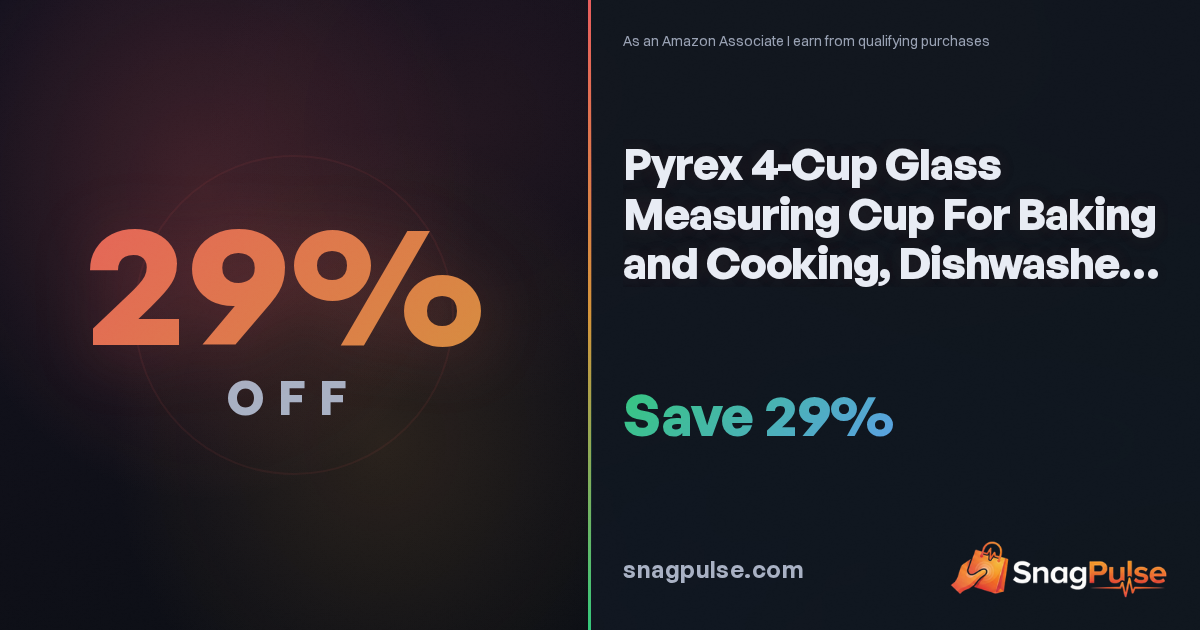 Pyrex 4-Cup Measuring Cup 2-Pack: 29% Off