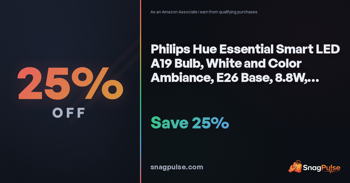 Philips Hue Color A19 4-Pack: 25% Off Right Now