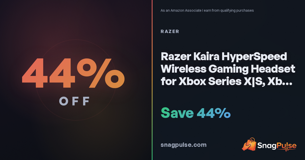 Razer Kaira HyperSpeed Xbox Headset: 44% Off