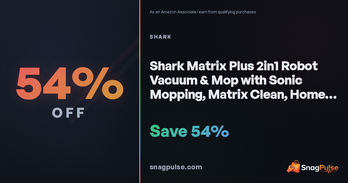Shark Matrix Plus Robot Vacuum & Mop: 54% Off