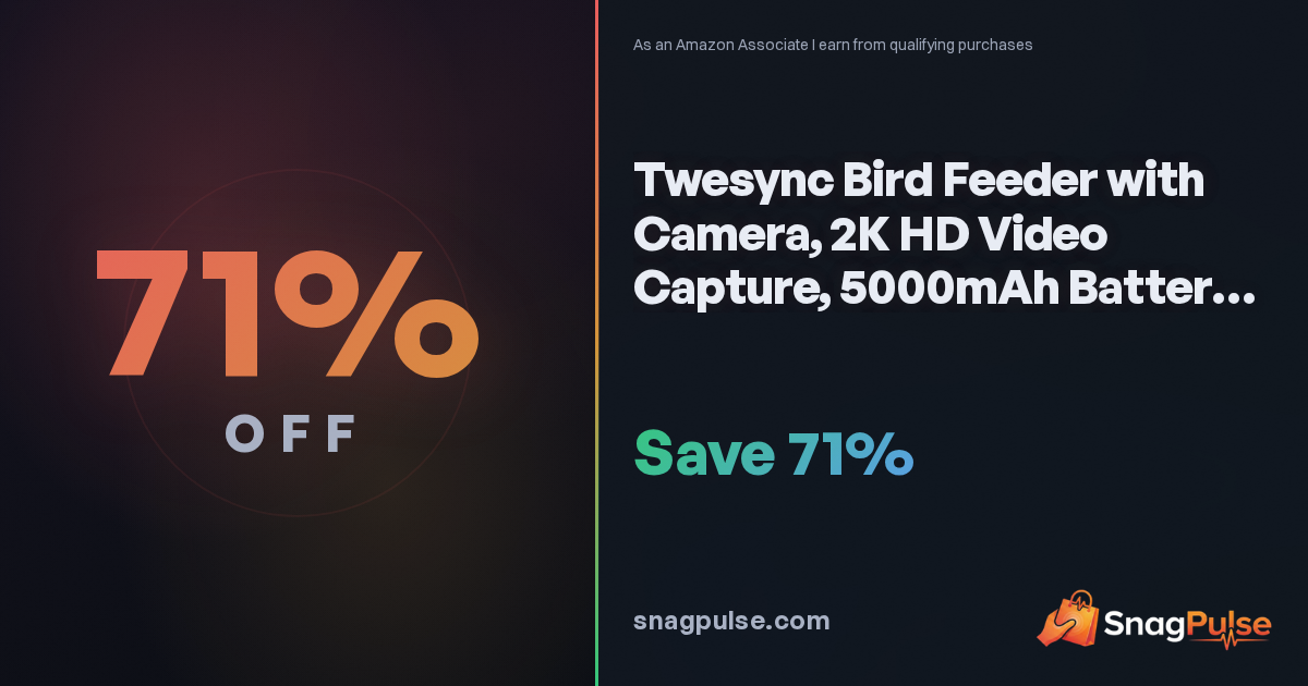 Bird Feeder Camera Deal: 71% Off