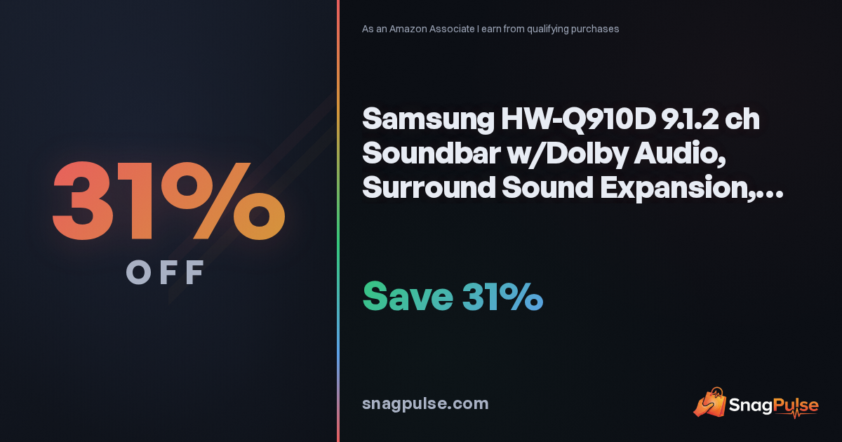 Samsung HW-Q910D 9.1.2 Soundbar Deal: 45% Off
