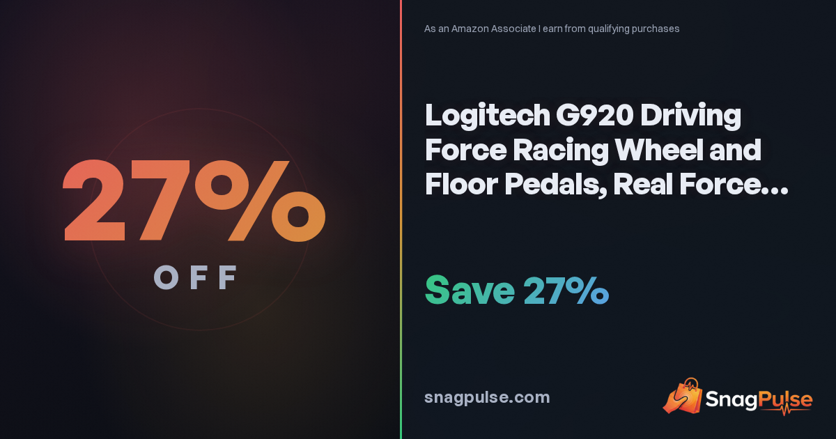 Logitech G920 Racing Wheel Deal: 27% Off Now