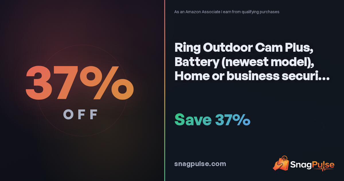 Ring Outdoor Cam Plus Battery Deal: 37% Off