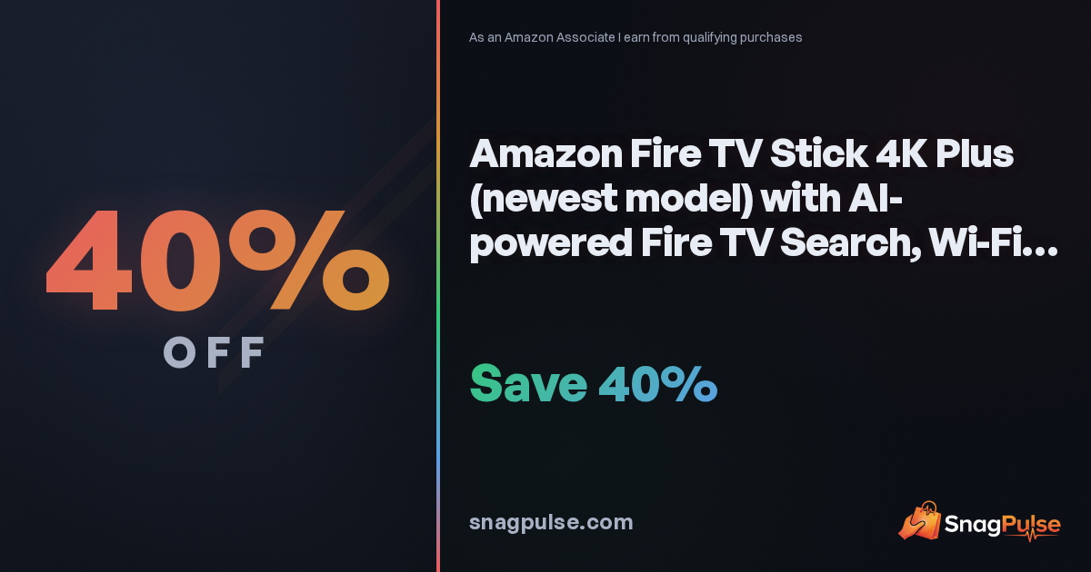 Fire TV Stick 4K Plus Deal: 40% Off Right Now