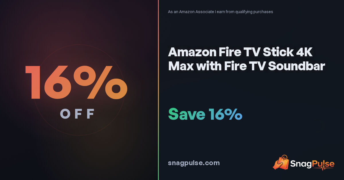 Fire TV Stick 4K Max + Soundbar Bundle: 16% Off