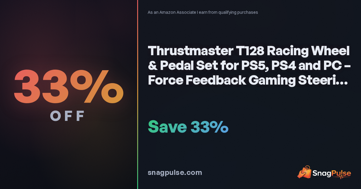 Thrustmaster T128 Racing Wheel Deal: 33% Off