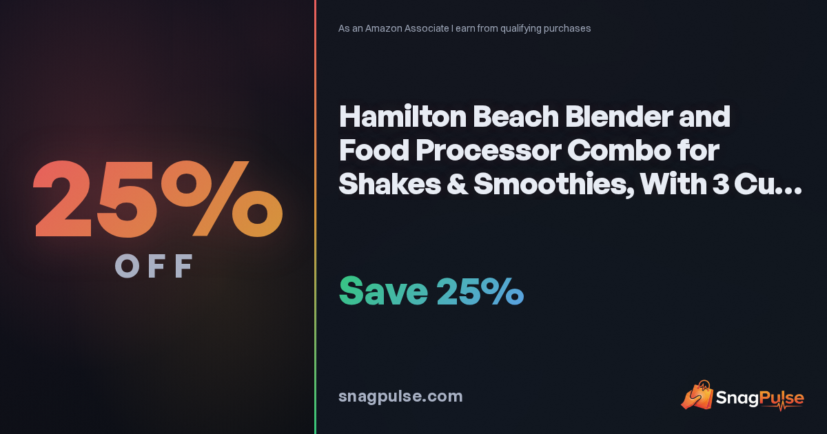 Hamilton Beach Blender + Food Processor: 25% Off